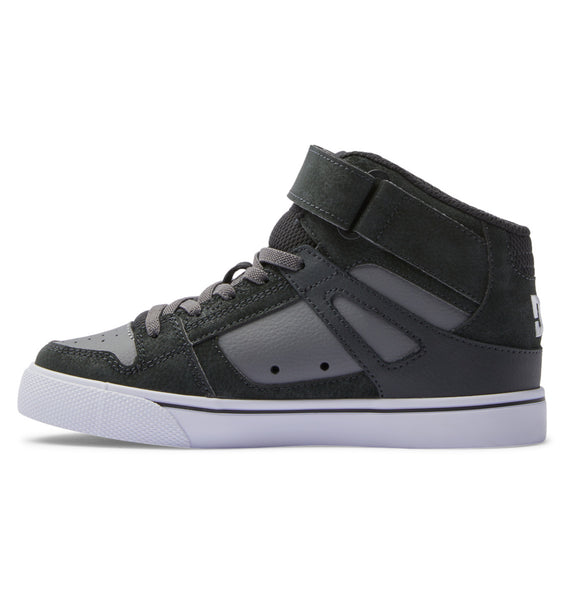 Kids' Pure High Elastic Lace High-Top Shoes - Anthracite/Black