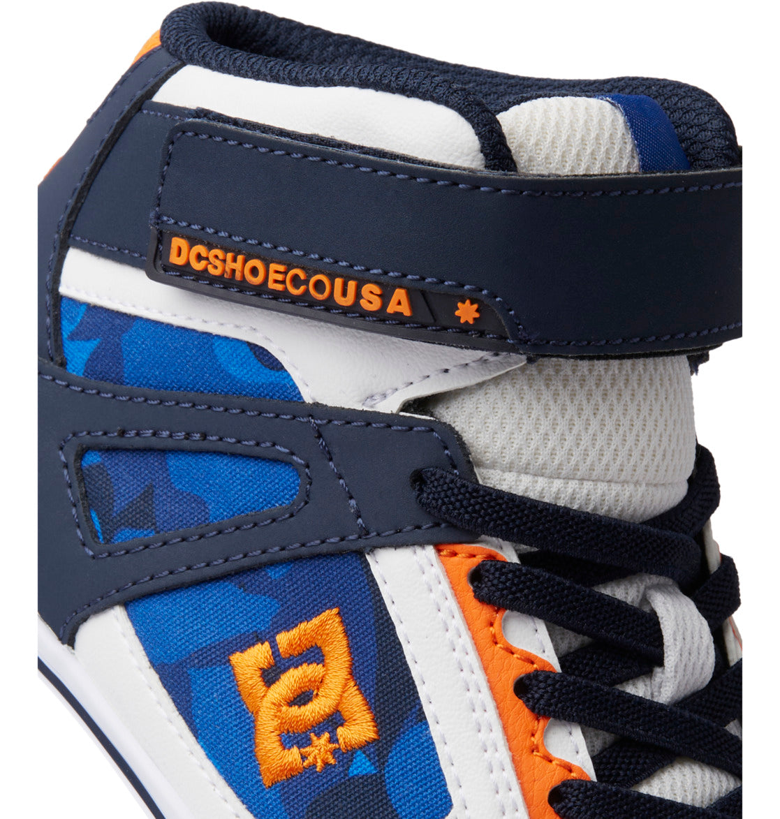 Kids' Pure High Elastic Lace High-Top Shoes - Shady Blue/Orange