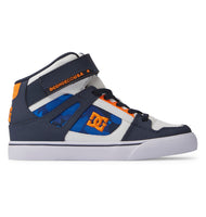 Kids' Pure High Elastic Lace High-Top Shoes - Shady Blue/Orange