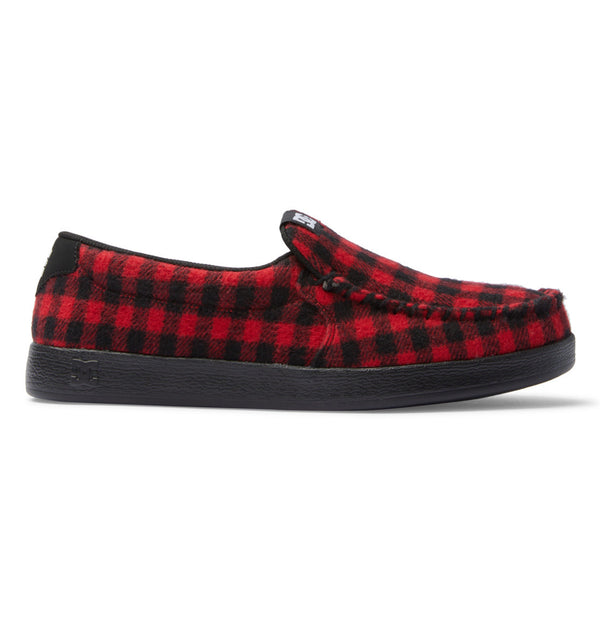 Men's Villain Slip-On Shoes - Black/Red Plaid